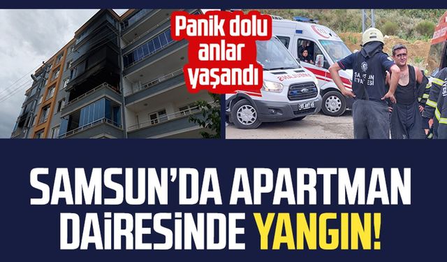 Samsun Balaç Mahallesi'nde apartman dairesinde yangın!