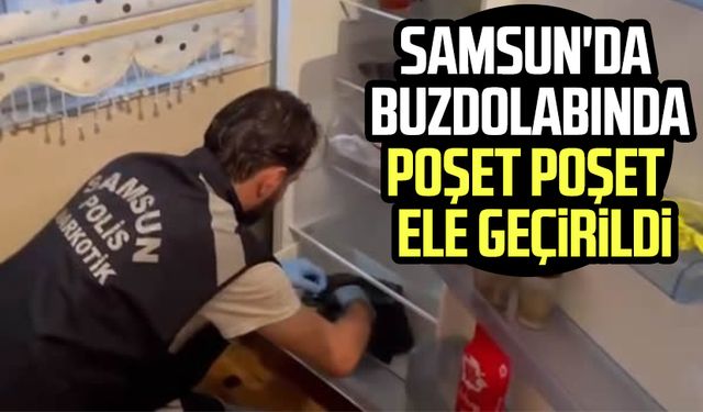 Samsun'da buzdolabından poşet poşet ekstazi çıktı