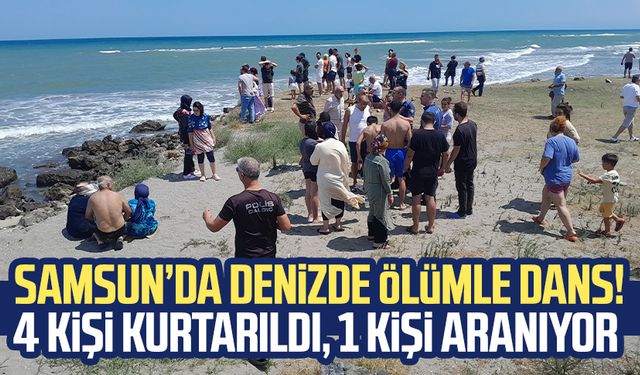 Samsun'da denizde can pazarı! 4 kişi kurtarıldı, 1 kişi aranıyor