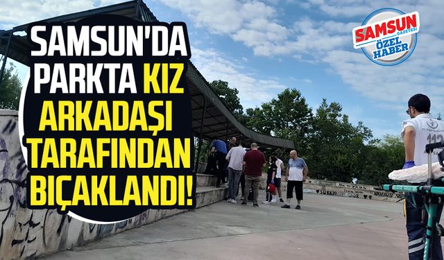 Samsun'da parkta kız tarafından bıçaklandı!