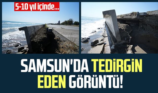 Samsun'da tedirgin eden görüntü! Yavaş yavaş yok oluyor