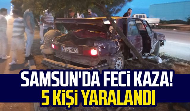 Samsun Tekkeköy'de feci kaza! 5 kişi yaralandı