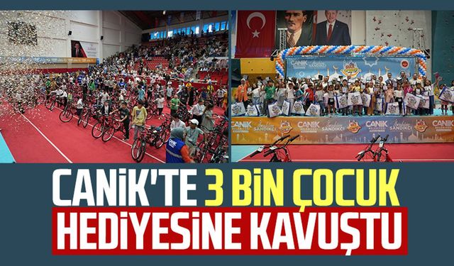 Canik'te 3 bin çocuk hediyesine kavuştu