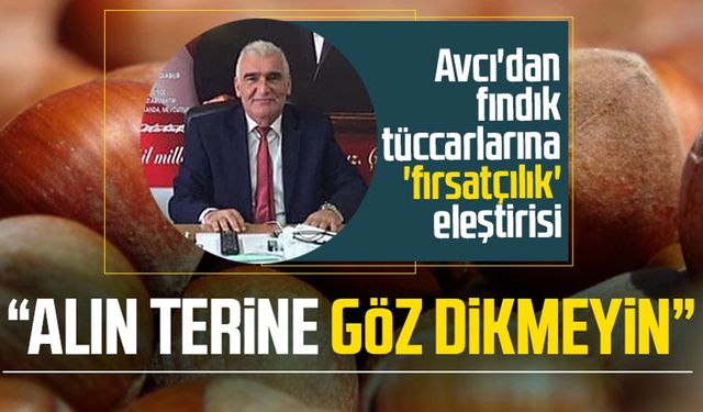 Erdal Avcı'dan fındık tüccarlarına 'fırsatçılık' eleştirisi: "Alın terine göz dikmeyin"