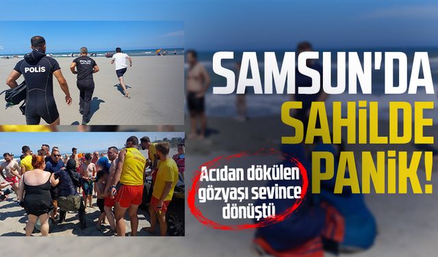 Samsun Atakum sahilde panik! Acıdan akan gözyaşı sevince dönüştü