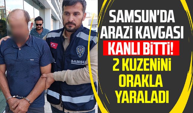 Samsun'da arazi kavgası kanlı bitti! 2 kuzenini orakla yaraladı