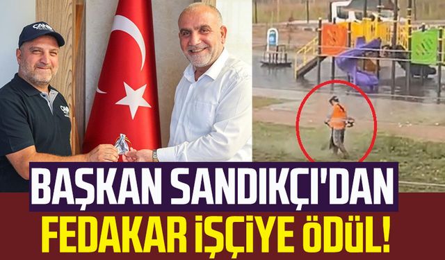 Başkan İbrahim Sandıkçı'dan fedakar işçiye ödül!