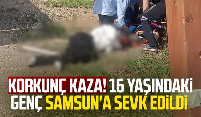 Feci motosiklet kazası! Muhammet Kenet Samsun'a sevk edildi