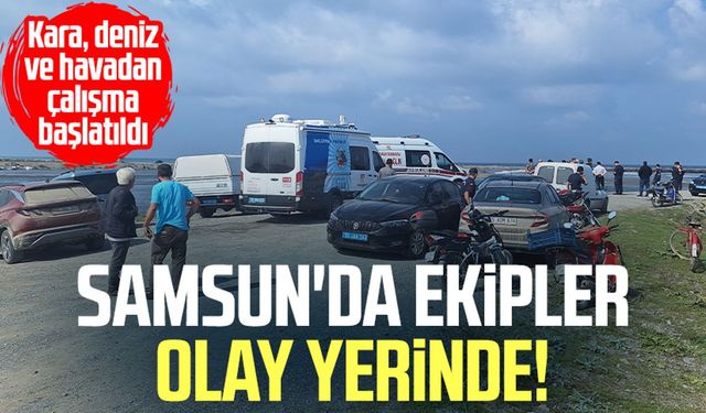 Samsun Bafra'da denizde kaybolan Orhan Çorbacı için arama çalışması!