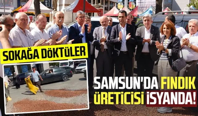 Samsun'da fındık üreticisi isyanda! Sokağa döktüler