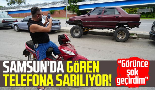 Samsun'da gören telefona sarılıyor: "Görünce şok geçirdim"