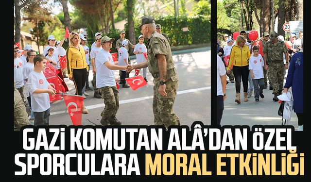 Gazi komutan Davut Alâ'dan Samsun'da özel sporculara moral etkinliği