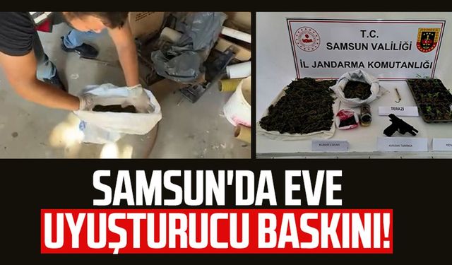 Samsun'da eve uyuşturucu baskını!