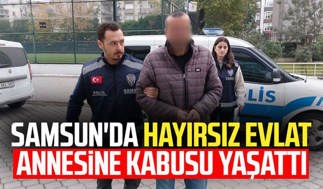 Samsun'da annesine kabusu yaşattı!