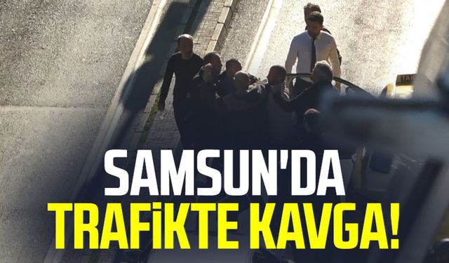 Samsun'da trafikte "yol verme" kavgası!