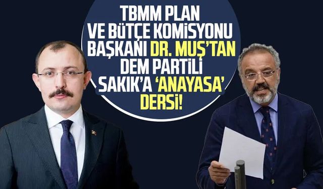 TBMM Plan ve Bütçe Komisyonu Başkanı Dr. Mehmet Muş'tan, DEM Partili Sırrı Sakık'a 'anayasa' dersi