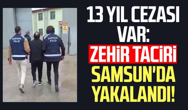 13 yıl cezası var: Zehir taciri Samsun'da yakalandı!