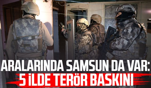 Aralarında Samsun da var: 5 ilde terör baskını