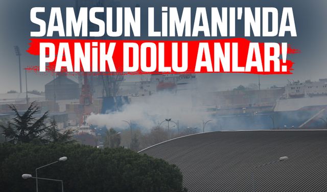 Samsun Limanı'nda panik dolu anlar!