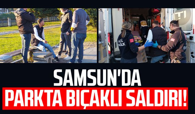 Samsun'da parkta bıçaklı saldırı!