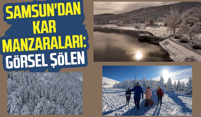 Samsun'dan kar manzaraları: Görsel şölen