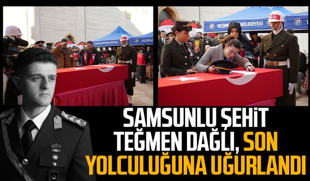 Samsunlu şehit Teğmen Tunahan Dağlı, son yolculuğuna uğurlandı