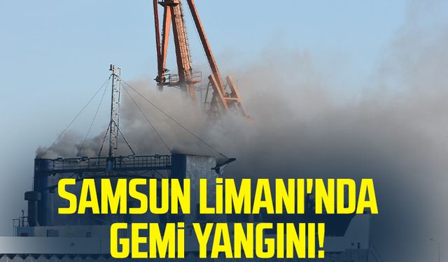 Samsun Limanı'ndaki gemi yangınında son durum!