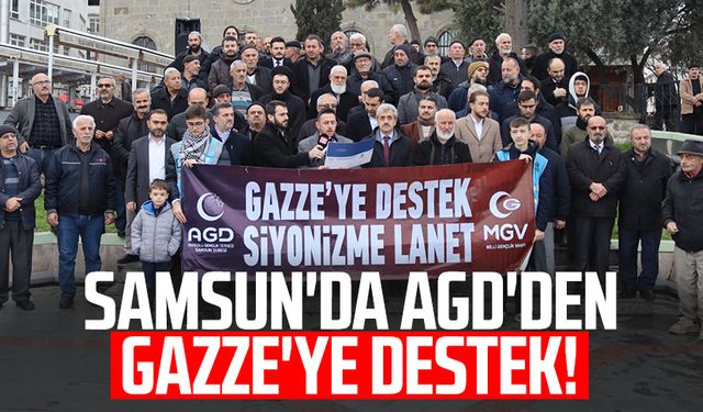 Samsun'da AGD'den Gazze'ye destek!