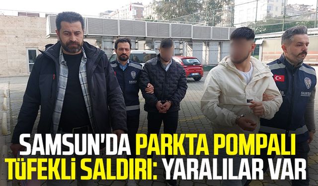 Samsun'da parkta pompalı tüfekli saldırı: Yaralılar var