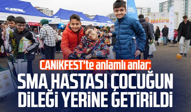CANİKFEST'te anlamlı anlar: SMA hastası Aslan Ege'nin dileği yerine getirildi