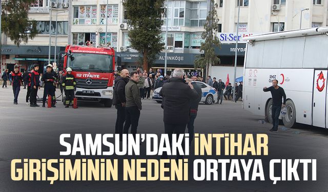 Samsun Cumhuriyet Meydanı'nda intihar girişimi!