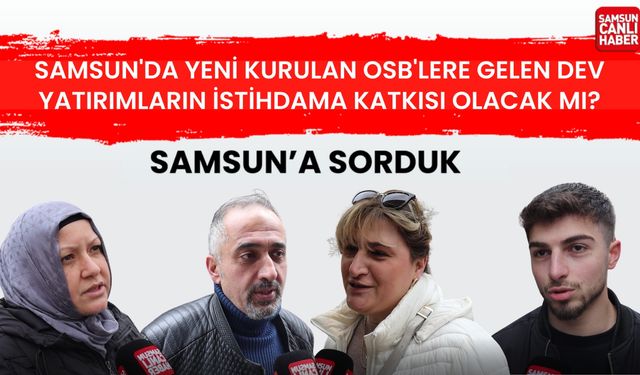 Samsun'a sorduk: Yeni kurulan OSB'lere gelen dev yatırımların istihdama katkısı olacak mı?