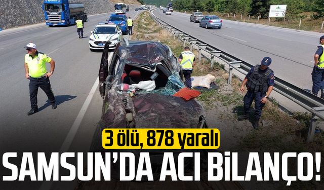 Samsun'da Temmuz ayında acı bilanço: 3 ölü, 878 yaralı