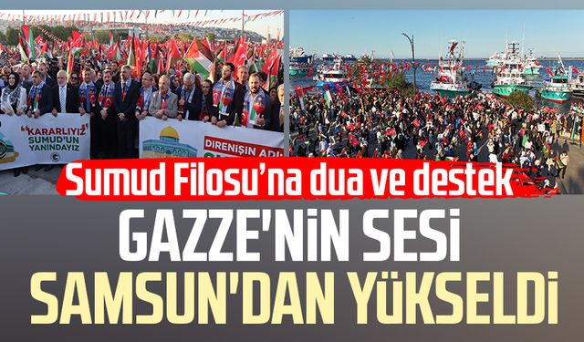Gazze'nin sesi Samsun'dan yükseldi: Sumud Filosu’na dua ve destek