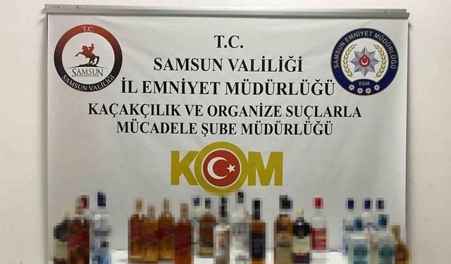 Samsun’da 28,1 litre sahte içki ve 35 litre etil alkol ele geçirildi