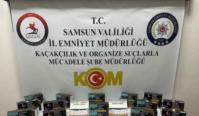 Samsun’da kaçak tütün operasyonu
