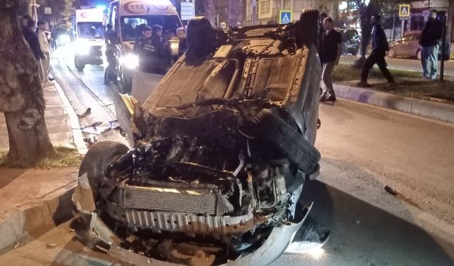 Samsun’da otomobil takla attı: 1 yaralı
