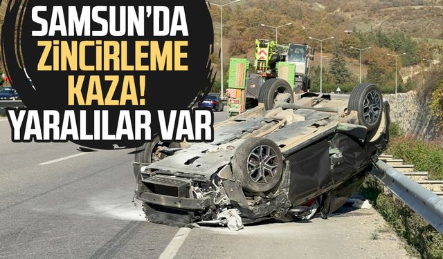 Samsun Kavak'ta zincirleme kaza! 4 yaralı