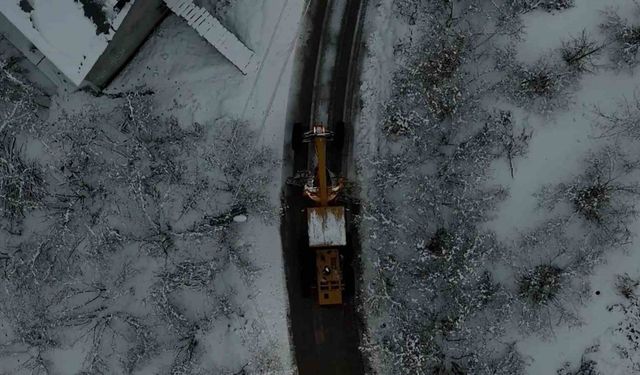 Atakum kırsalında kar mesaisi