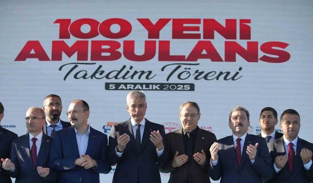 Cumhuriyet tarihinde ilk: SBB’nin aldığı 100 ambulans sağlık filosuna katıldı