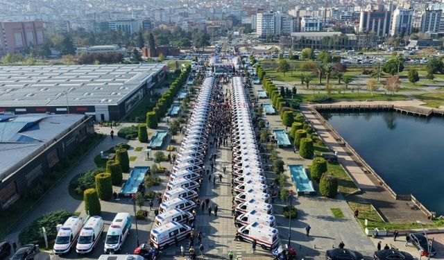Samsun'da 112 ambulansları 2025'te 4 milyon kilometre yol yaptı, dünyayı 100 kez turladı