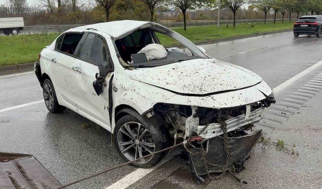 Samsun’da otomobil takla attı: 3 yaralı