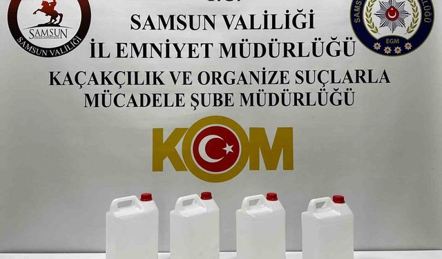 Samsun'da yılbaşı öncesi kaçak alkol operasyonu