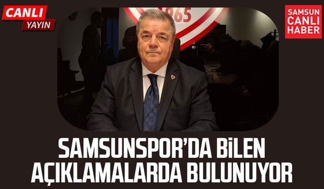 Samsunspor Başkanvekili Veysel Bilen açıklamalarda bulunuyor