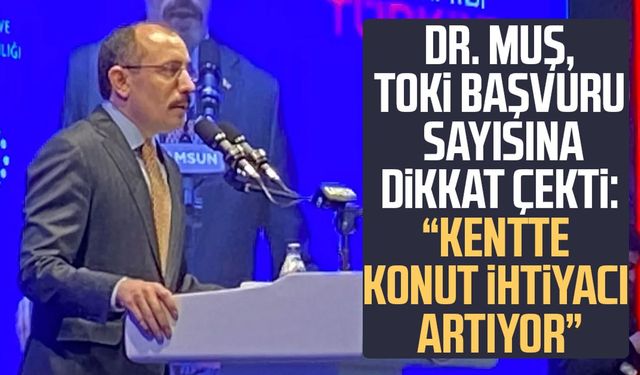 Dr. Mehmet Muş, TOKİ başvuru sayısına dikkat çekti: "Konut ihtiyacı artıyor"
