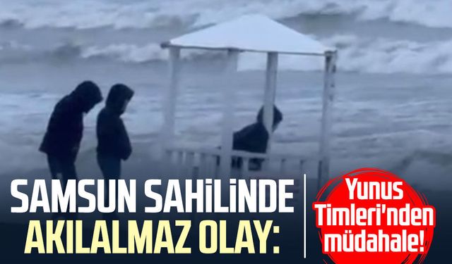 Samsun sahilinde akılalmaz olay: Yunus Timleri'nden müdahale!