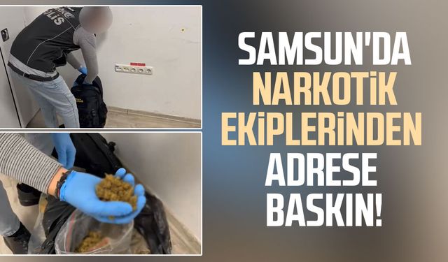 Samsun'da narkotik ekiplerinden adrese baskın!