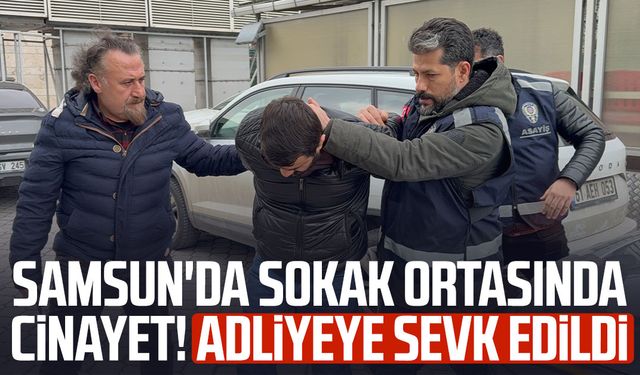 Samsun'da sokak ortasında cinayet! Adliyeye sevk edildi