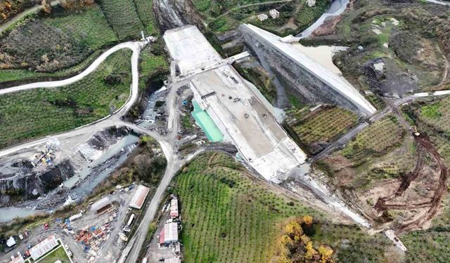 Salıpazarı Barajı inşaatının yüzde 77'si tamamlandı