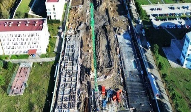 Samsun'da 2 bin kişilik öğrenci yurdunun inşaatı devam ediyor